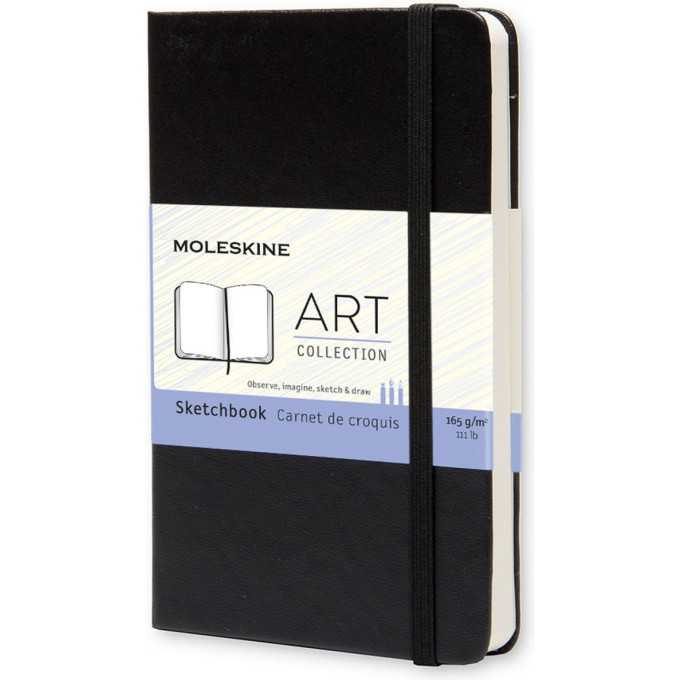 MOLESKINE Classic Sketchbook Pocket — скетчбук для рисования, нелинованный, чёрный ARTQP014