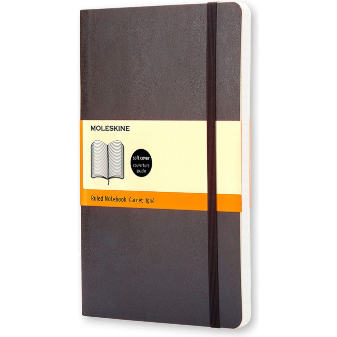 Блокнот MOLESKINE Classic Soft Large, линейка, чёрный QP616